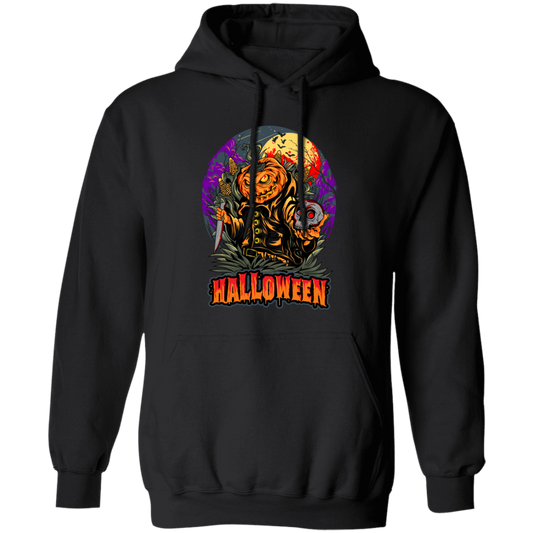 Halloween Holiday, Pumpkin Halloween, Horror Halloween Pullover Hoodie