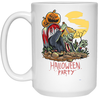 Halloween Party, Pumpkin In Halloween, Trump Halloween White Mug