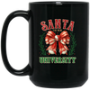 Santa University, Est 1836, Christmas Bow, Merry Christmas Black Mug