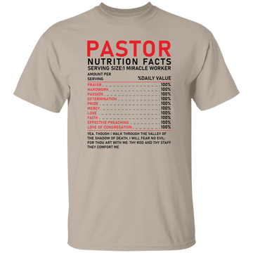Pastor Nutrition Facts, What Is Pastor, Pastor Meaning Unisex T-Shirt
