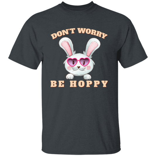 Don't Worry, Be Hoppy, Rabbit Wear Heart Glasses Unisex T-Shirt