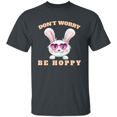 Don't Worry, Be Hoppy, Rabbit Wear Heart Glasses Unisex T-Shirt