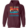 Retro Dad, The Man, The Cornhole Legend, Retro Cornhole Pullover Hoodie