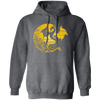 Dragon Flowers Vintage, Gold Dragon, Love Dragon, Flower In Circle Pullover Hoodie