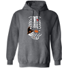 Skeleton Play Pumpkin, Happy Halloween, Lungs Bones, Skeleton Wear Witch Hat Pullover Hoodie