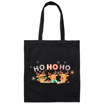 Christmas Reindeer, Ho Ho Ho, Cute Xmas Reindeer, Merry Christmas, Trendy Chrismas Canvas Tote Bag