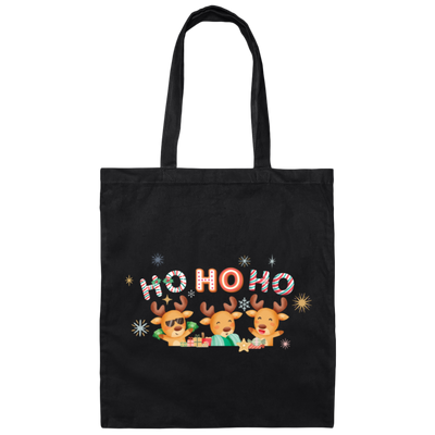 Christmas Reindeer, Ho Ho Ho, Cute Xmas Reindeer, Merry Christmas, Trendy Chrismas Canvas Tote Bag