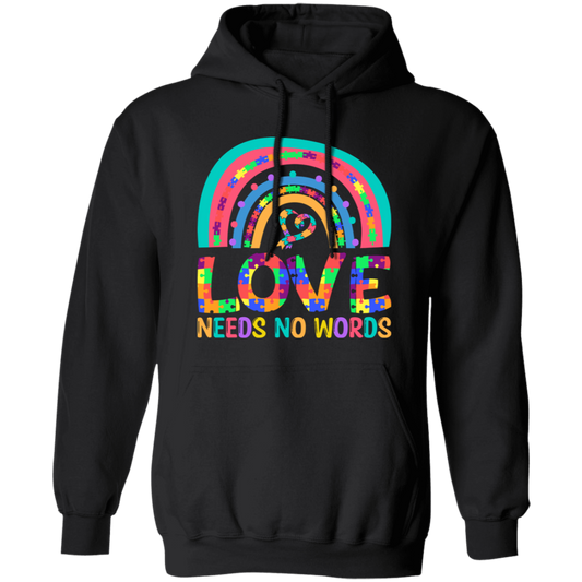 Love Needs No Words, Puzzle Of Love, Pride Month Pullover Hoodie