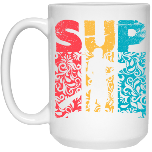 Time For Summer SUP, Paddle Board For Everyone Love Boating White Mug