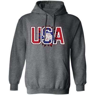 USA Flag, American Sunflower, Retro American Flower Pullover Hoodie