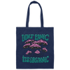 Don't Panic, It's Organic, Mushroom Bushes, Purple Mushrom Canvas Tote Bag
