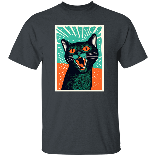 Meowing Love Gift, Cat In Retro Style, Lovely Cat, Funny Cat Poster Unisex T-Shirt
