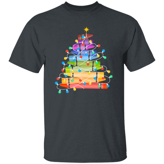 Crayon Xmas Tree, Xmas Tree Made From Crayon, Xmas Lights, Merry Christmas, Trendy Christmas Unisex T-Shirt