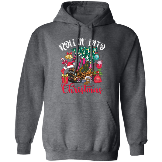 Rollin Into Christmas Little Tikes, Love Xmas Season, Christmas Gift Pullover Hoodie