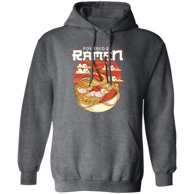 Cute Japanese Noodle Gift, Funny Anime Gift, Kawaii Powered By Ramen Pullover Hoodie