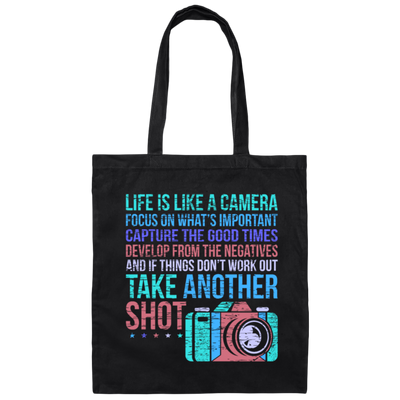Camera Quote, Fun Photographer, Love Photo Gift, Photograph Canvas Tote Bag