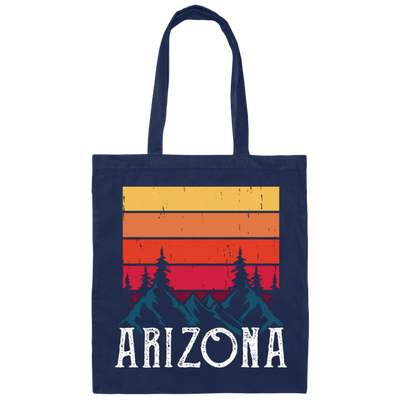 Retro Arizona, Arizona Mountain, National Park Canvas Tote Bag