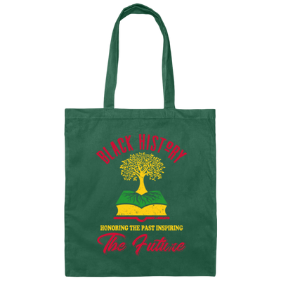Honoring The Past Inspiring The Future Black Canvas Tote Bag