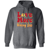 Love More, Worry Less, Smile Face, Bling Love Pullover Hoodie