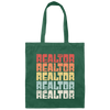 Retro 70s Realtor, Realtor Gift, Love Realtor, Best Realtor Canvas Tote Bag