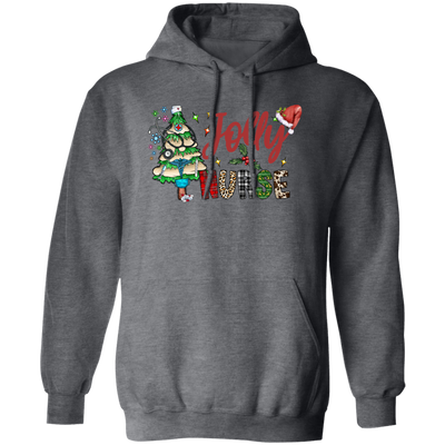 Jolly Nurse In Xmas, Merry Christmas With Your Nurse, Best Gift For Everyone Pullover Hoodie