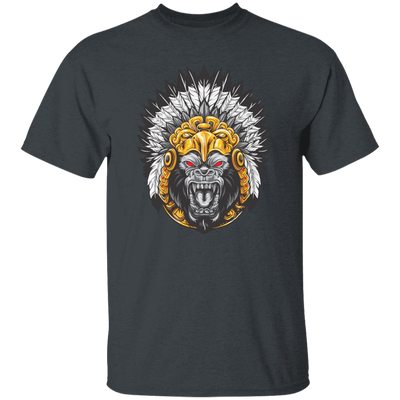 Gorilla Wearing Aztec Headdress, Scare Of Giant Gorilla, Aztec Headdress Unisex T-Shirt