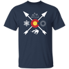 Denver Colorado, Snowboarding Direction, Sun Snow And Mountain Unisex T-Shirt