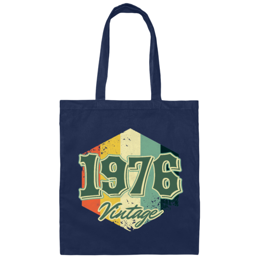 Retro 1976 Birthday Gift, Celebration 1976 Vintage, Born In 1976 Canvas Tote Bag