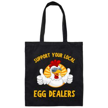 Chicken Gift, Support Your Local Egg Dealers, Retro Chicken Gift, Best Chicken Gift Canvas Tote Bag