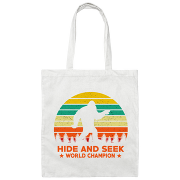 Hide and Seek World Champion Bigfoot Funny Canvas Tote Bag
