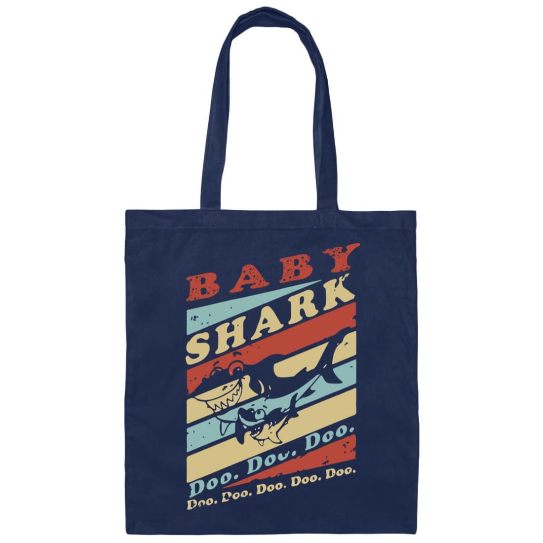 Baby Shark Doo Doo Love Shark Gift Funny Shark Gift Canvas Tote Bag