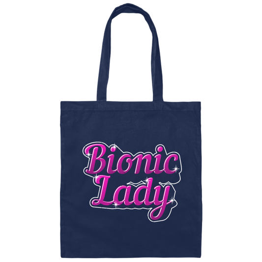 Bionic Lady, Survivor Knee, Replacement, Patients and Survivor Gift Canvas Tote Bag