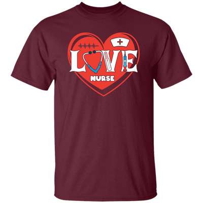 Love Nurse, Cute Nurse, Nurse Lover, Nurse Valentine, Valentine's Day Unisex T-Shirt