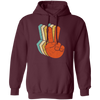 Peace Sign, Retro Peace Sign, Love Peace, Say Hi Pullover Hoodie