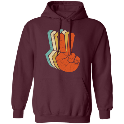 Peace Sign, Retro Peace Sign, Love Peace, Say Hi Pullover Hoodie