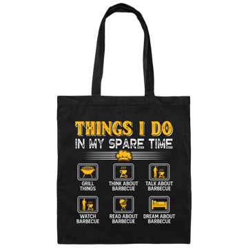 Things I Do In My Spare Time, Be A Chef, Retro Chef Canvas Tote Bag