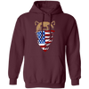 American Wolf, Wolf Lover Gift, Best Wolf, American Flag, Love Dog Pullover Hoodie