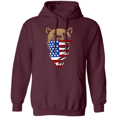 American Wolf, Wolf Lover Gift, Best Wolf, American Flag, Love Dog Pullover Hoodie