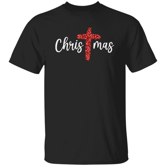 Red Glitter Christmas, Pastor Gift, Merry Christmas, Red Christian, Trendy Chrismas Unisex T-Shirt