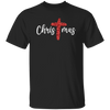 Red Glitter Christmas, Pastor Gift, Merry Christmas, Red Christian, Trendy Chrismas Unisex T-Shirt