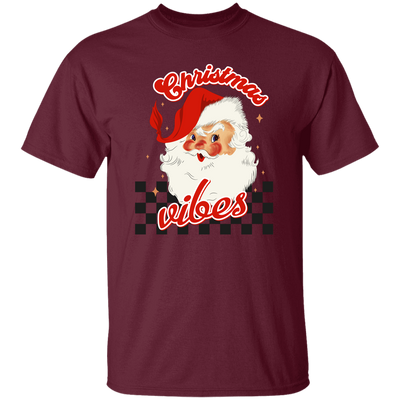 Christmas Vibes, Groovy Xmas, Cute Santa, Santa Face, Merry Christmas, Trendy Christmas Unisex T-Shirt