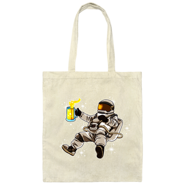Socialble Astronaut, Love Beer, Astronaut Drink Beer, Beer In Spaces Canvas Tote Bag