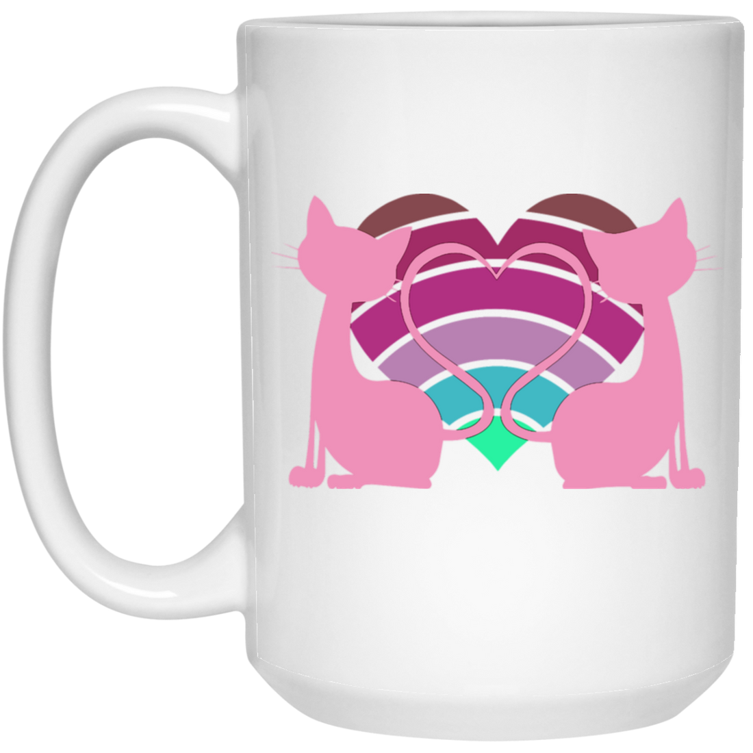 Cat Couple, Love Story, A Pair Of Cat, Lovely Cat, Best Love Ever Gift White Mug