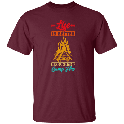 Vintage Campaign, Campfire, Life Is Better Around The Campfire Unisex T-Shirt