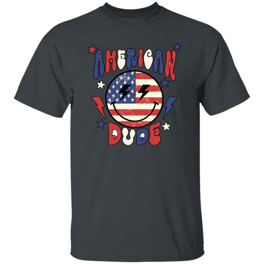 American Dude, Proud Of America, American Smile, Retro American Unisex T-Shirt