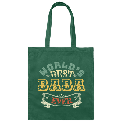 Retro Worlds Best Baba Ever, Blessed Baba Canvas Tote Bag