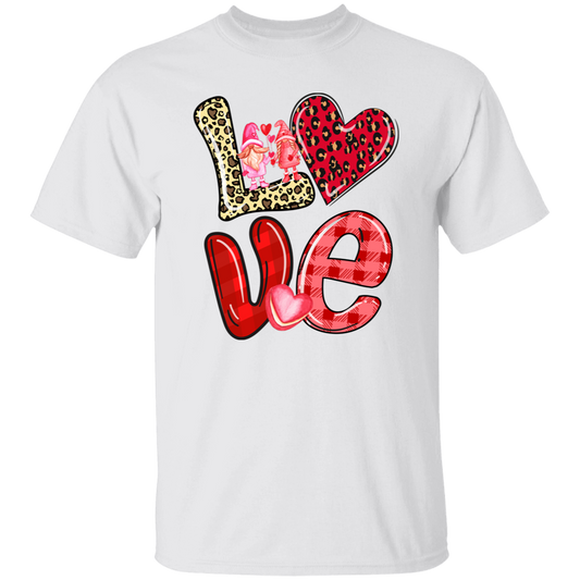 Love Gnome, My Love, Valentine Pattern, Leopard Love, Valentine's Day, Trendy Valentine Unisex T-Shirt