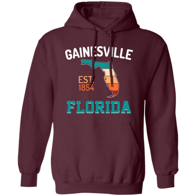 Gainesville, Florida, EST 1854, Retro Florida, American State Pullover Hoodie