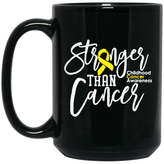 Childhood Cancer Awareness, Childhood Cancer, Stronger Than Cancer Black Mug