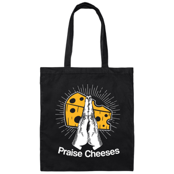 Cheese And Jesus Design, Christian Gift, Love Christian, Praise Cheese Canvas Tote Bag